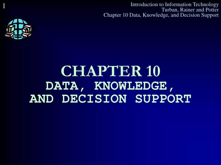 chapter 10 data knowledge and decision support