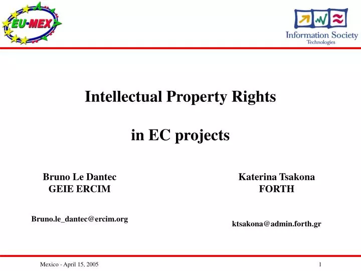 intellectual property rights in ec projects