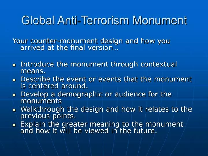 global anti terrorism monument