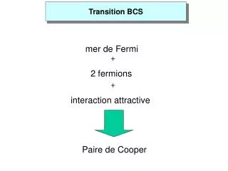 Transition BCS
