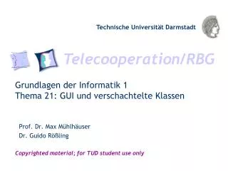 grundlagen der informatik 1 thema 21 gui und verschachtelte klassen