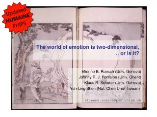 The world of emotion is two-dimensional, .. or is it?