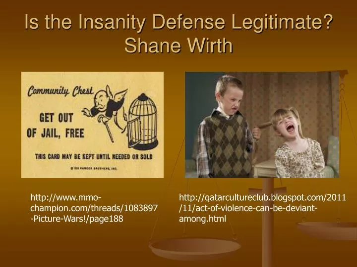 is the insanity defense legitimate shane wirth