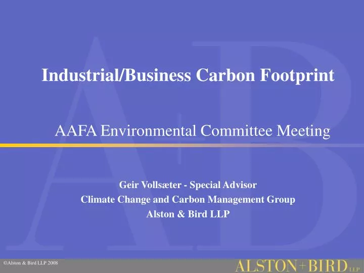 industrial business carbon footprint