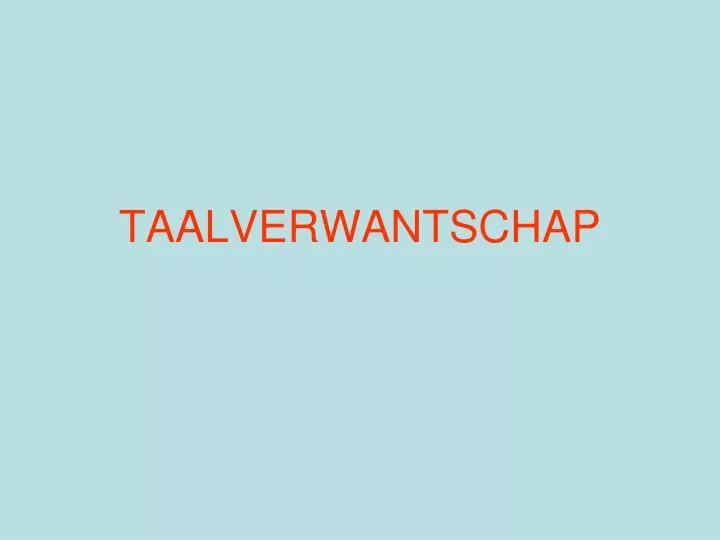 taalverwantschap