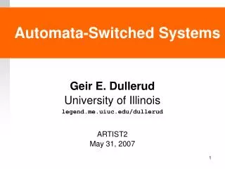 Automata-Switched Systems