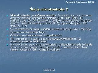 ta je mikrokontroler