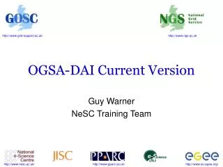 OGSA-DAI Current Version
