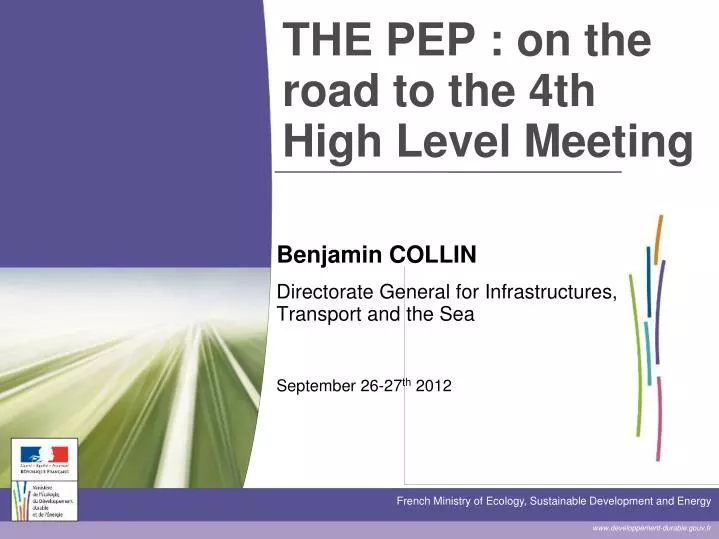 the pep on the road to the 4th high level meeting