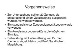 vorgehensweise