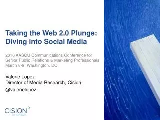 Taking the Web 2.0 Plunge: Diving into Social Media
