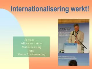 internationalisering werkt