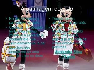 a patinagem do gelo