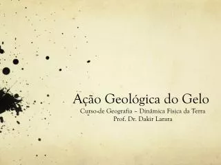 a o geol gica do gelo