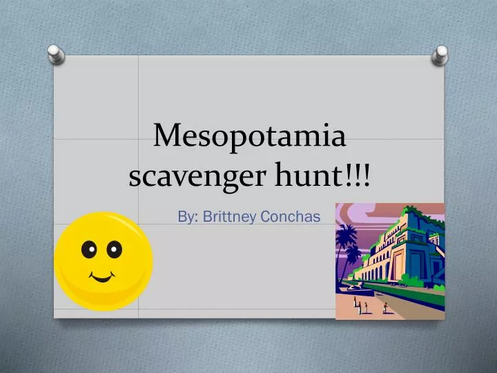 mesopotamia scavenger hunt