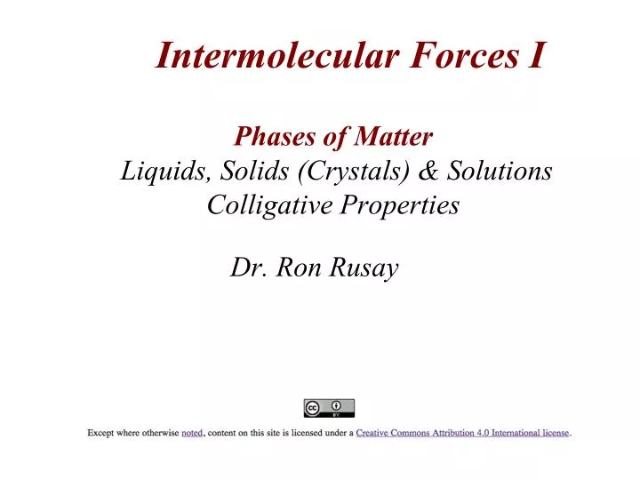 phases of matter liquids solids crystals solutions colligative properties