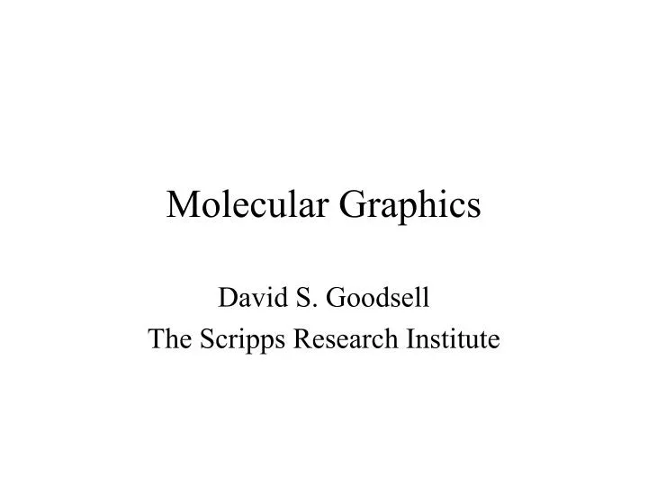 molecular graphics
