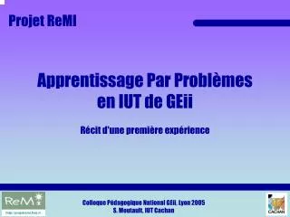 apprentissage par probl mes en iut de geii