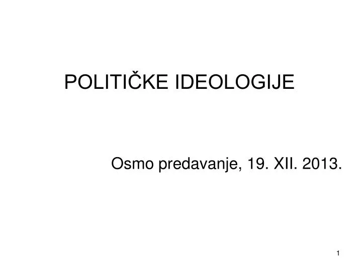 politi ke ideologije