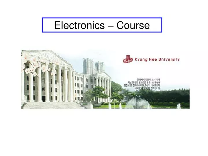 electronics course