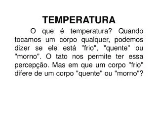 temperatura