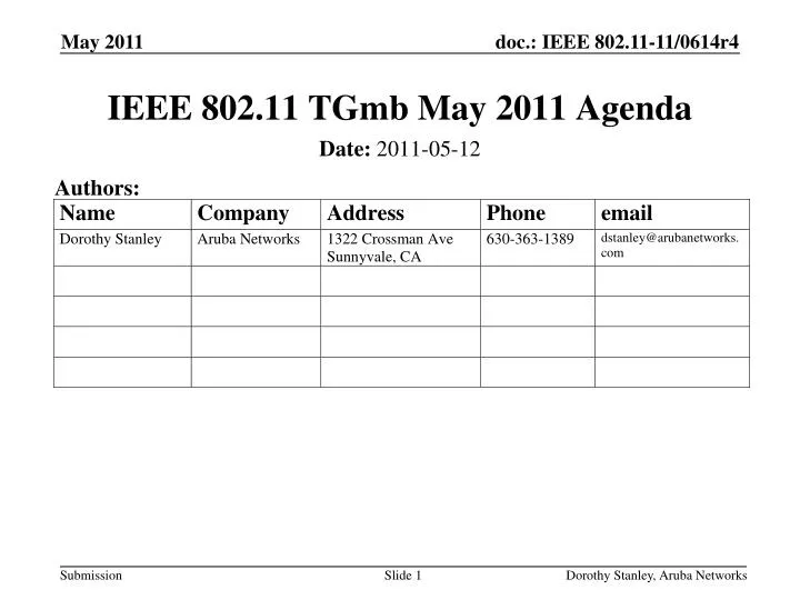 ieee 802 11 tgmb may 2011 agenda
