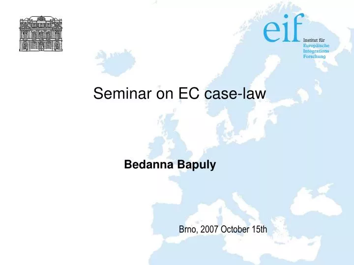 seminar on ec case law
