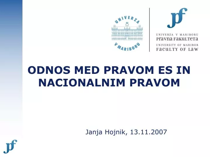 odnos med pravom es in nacionalnim pravom