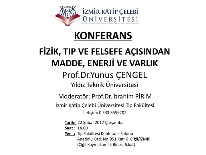 f z k tip ve felsefe a isindan madde enerj ve varlik prof dr yunus engel y ld z teknik niversitesi