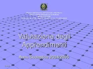valutazione degli apprendimenti