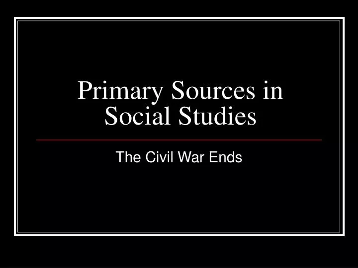 primary sources in social studies