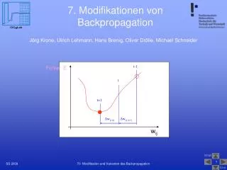 7 modifikationen von backpropagation