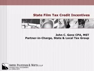 State Film Tax Credit Incentives