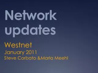 Network updates