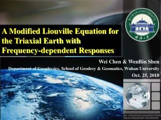 A Modified Liouville Equation for the Triaxial Earth with Frequency-dependent Responses