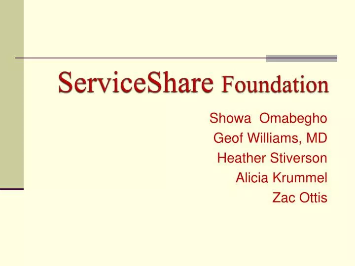 serviceshare foundation