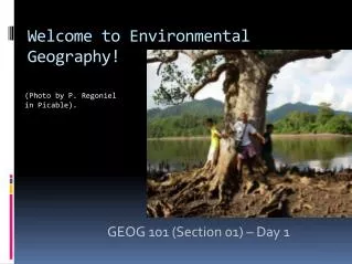 Welcome to Environmental Geography!