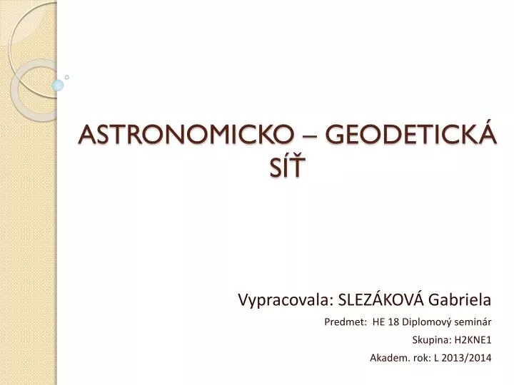 astronomicko geodetick s