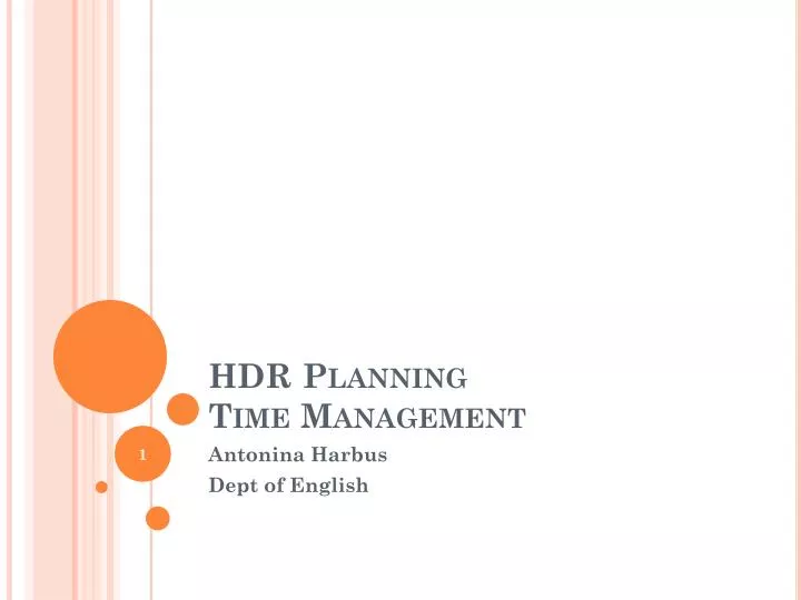 hdr planning time management