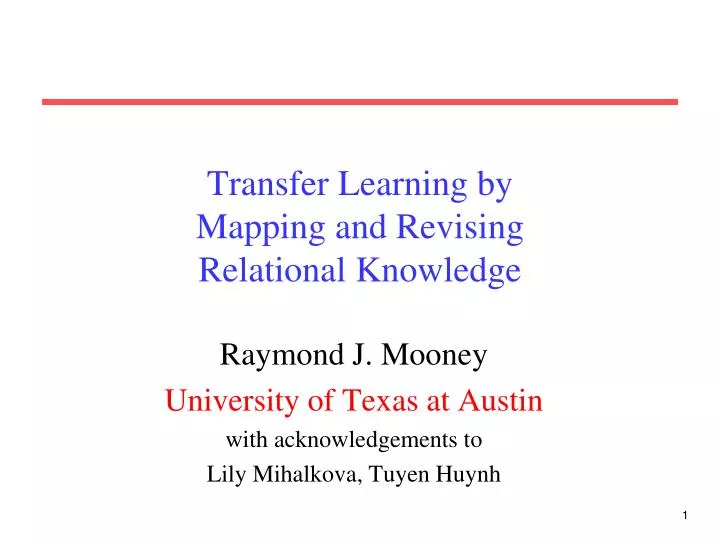 transfer learning by mapping and revising relational knowledge