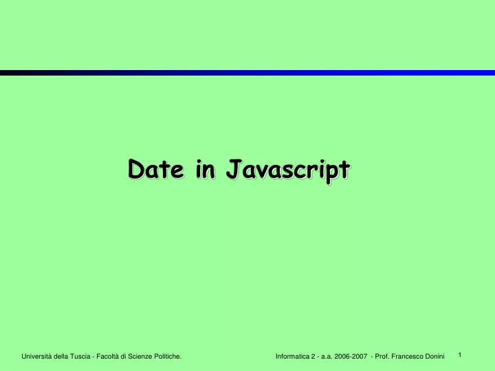 date in javascript