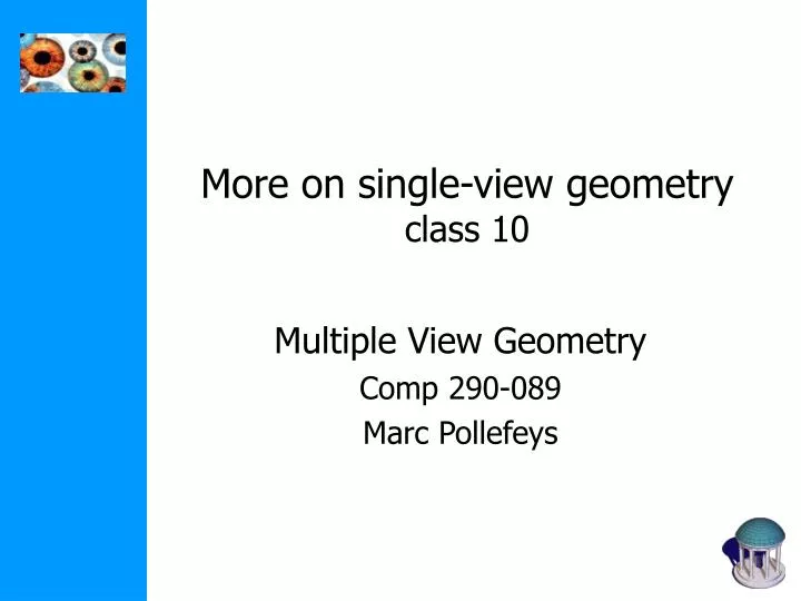 more on single view geometry class 10