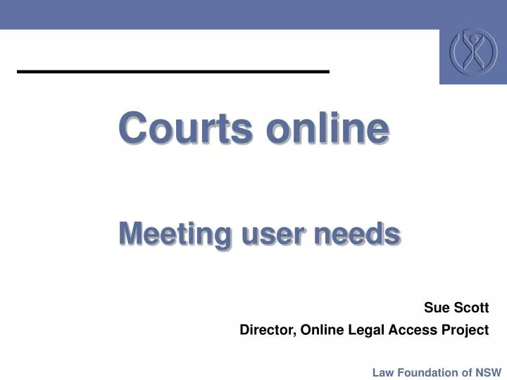 courts online meeting user needs