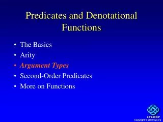 Predicates and Denotational Functions