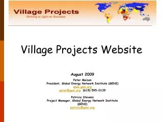 Village Projects Website