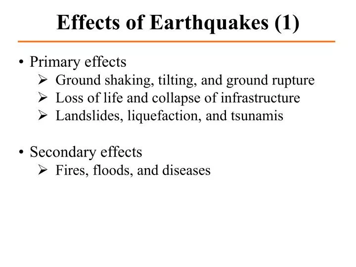 effects of earthquakes 1