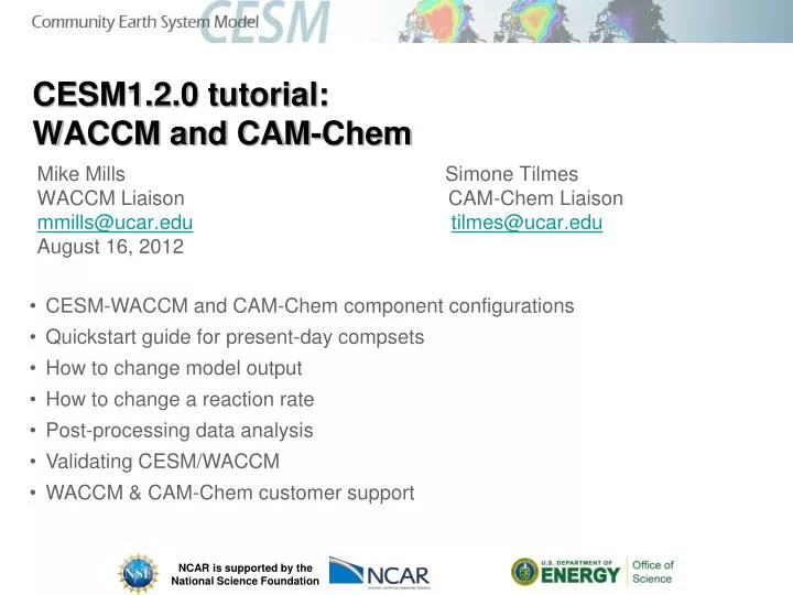 cesm1 2 0 tutorial waccm and cam chem