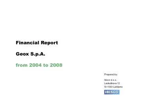 Financial Report Geox S.p.A.