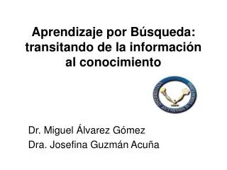 aprendizaje por b squeda transitando de la informaci n al conocimiento