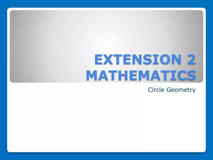 extension 2 mathematics